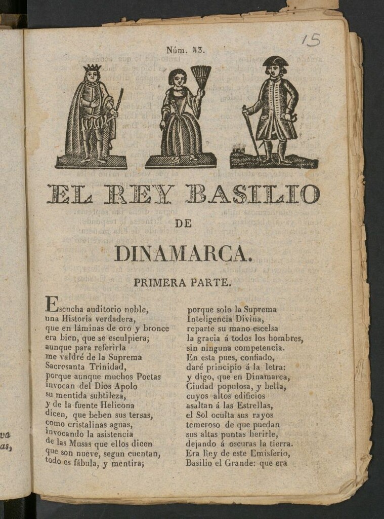 Miniatura de El rey Basilio de Dinamarca : primera parte