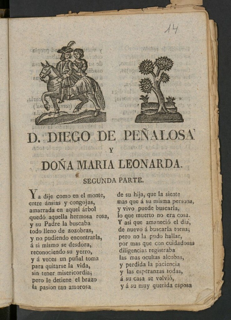 Miniatura de Don Diego de Peñalosa y doña María Leonarda : segunda parte