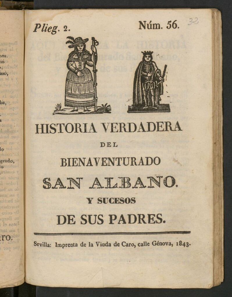 Miniatura de Historia verdadera del bienaventurado San Albano, y sucesos de sus padres