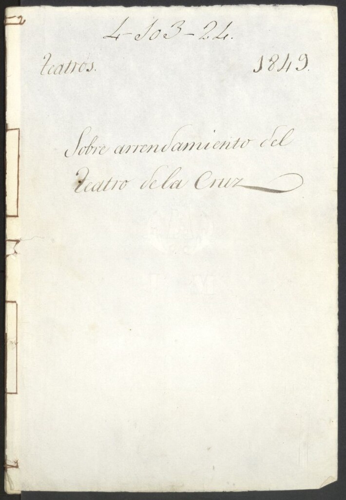Miniatura de Exp. sobre arrendamiento del Teatro de la Cruz