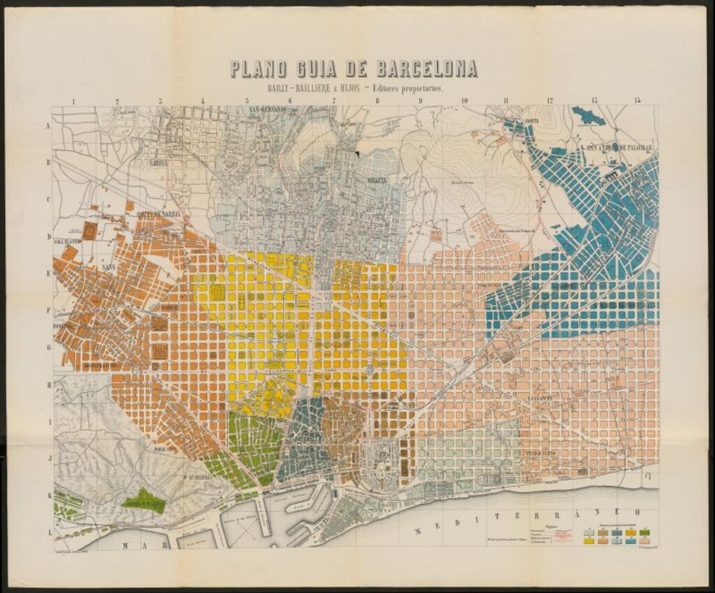 Miniatura de Plano guía de Barcelona