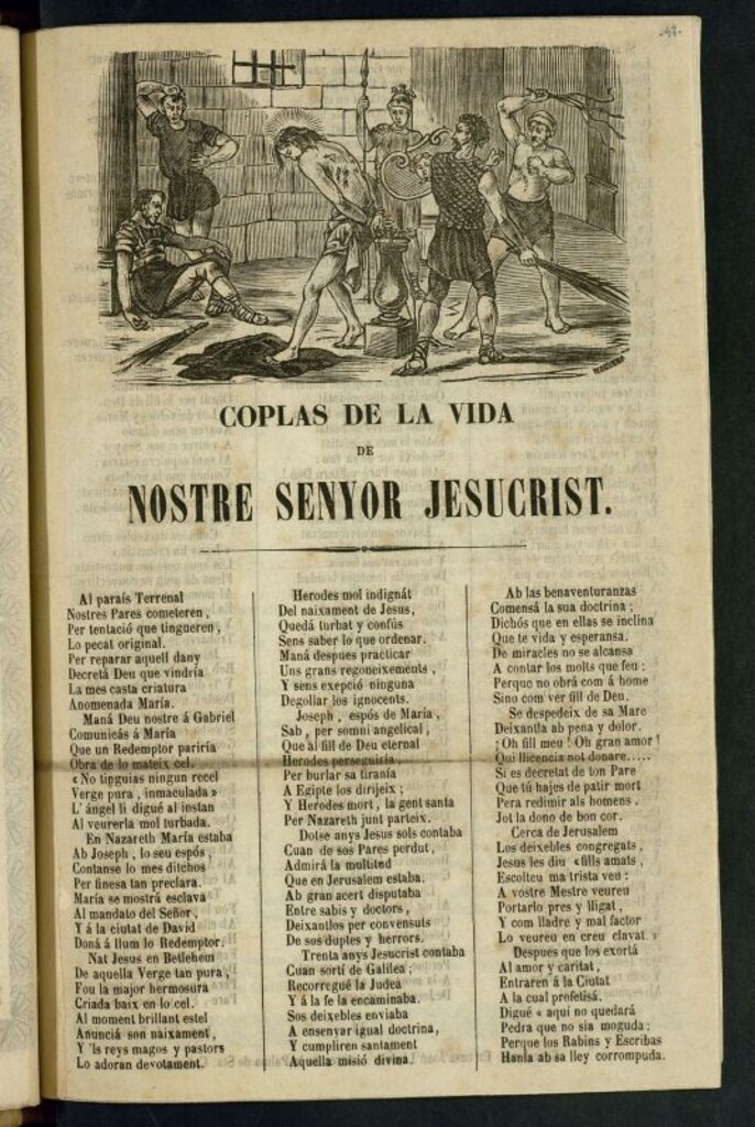 Miniatura de Coplas de la vida de Nostre Senyor Jesucrist