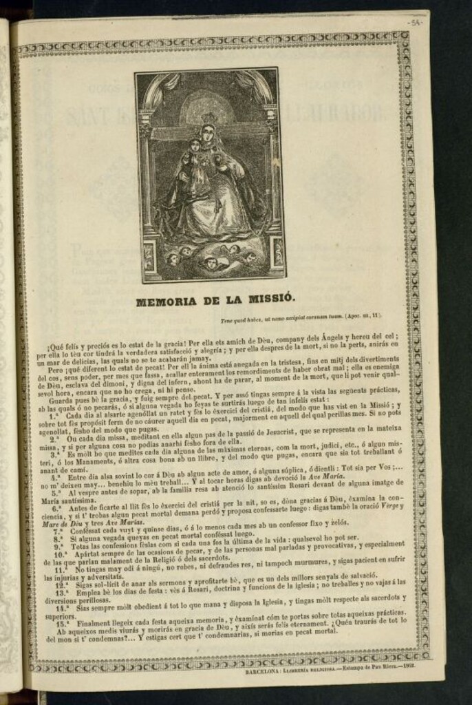 Miniatura de Memoria de la Missió