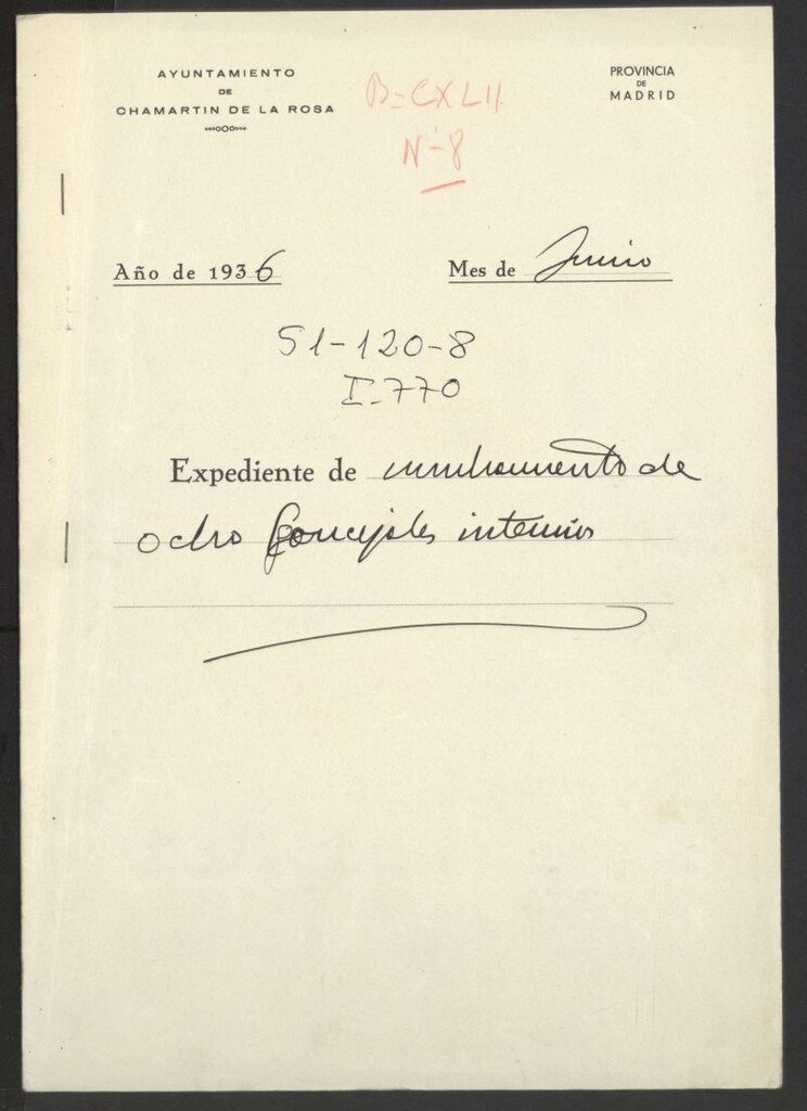 Miniatura de Expediente de nombramiento de ocho concejales interinos. Chamartín de la Rosa