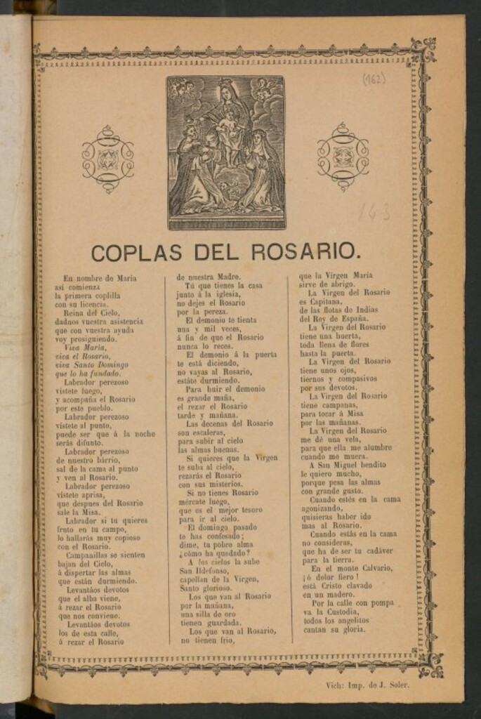 Miniatura de Coplas del Rosario