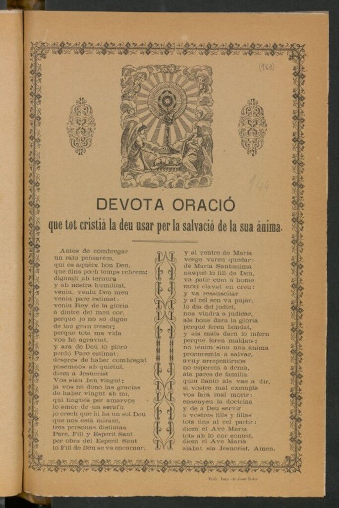 Miniatura de Devota oració que tot cristiá la deu usar per la salvació de la sua ánima