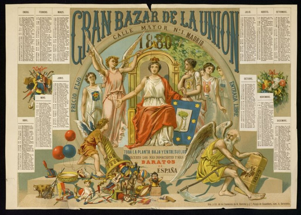 Miniatura de Gran Bazar de la Unión [calendario con santoral]