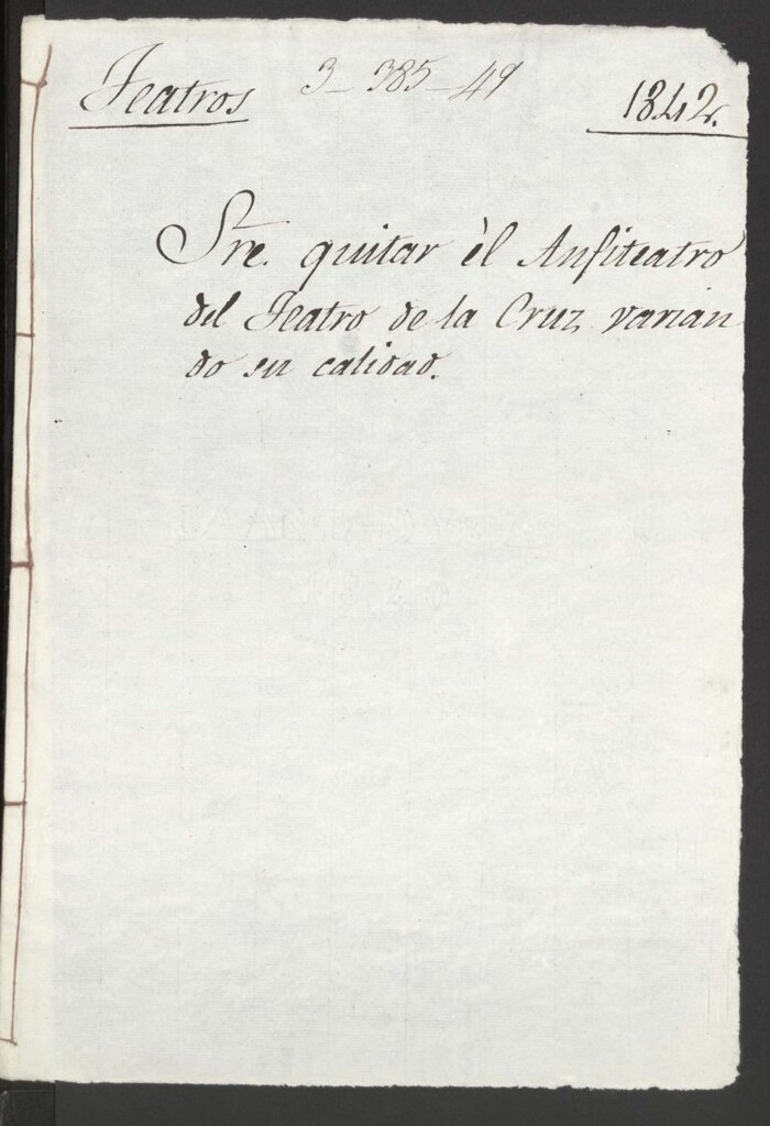 Miniatura de Sobre quitar el anfiteatro del Teatro de la Cruz variando su calidad.