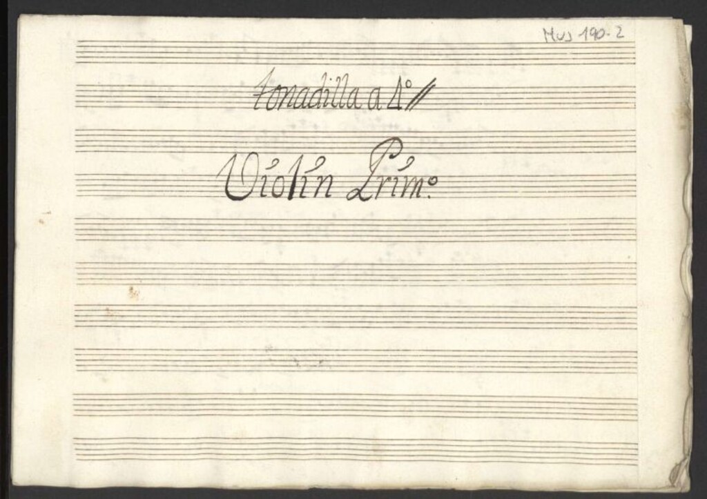 Miniatura de Tonadilla a 4º [Música manuscrita]