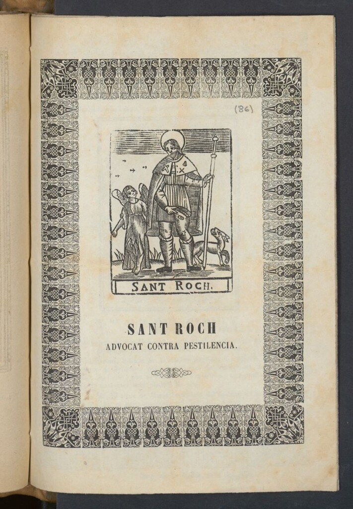 Miniatura de Sant Roch : advocat contra pestilencia