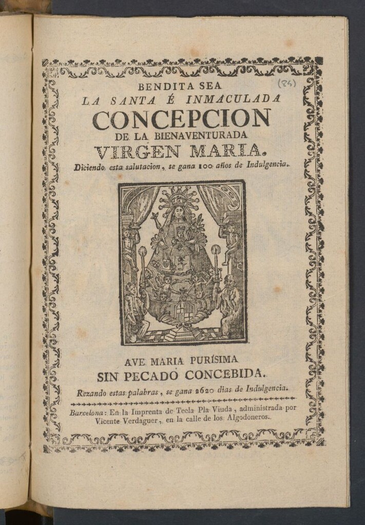Miniatura de Bendita sea la santa é Inmaculada Concepción de la Bienaventurada Virgen Maria