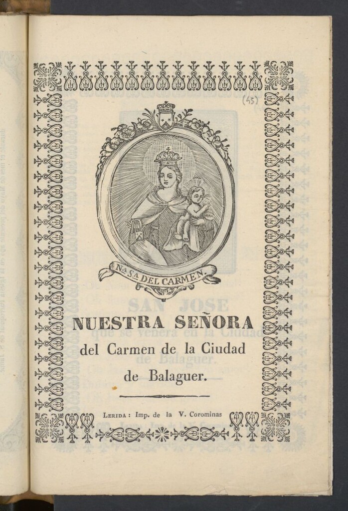 Miniatura de Nuestra señora del Carmen de la Ciudad de Balaguer