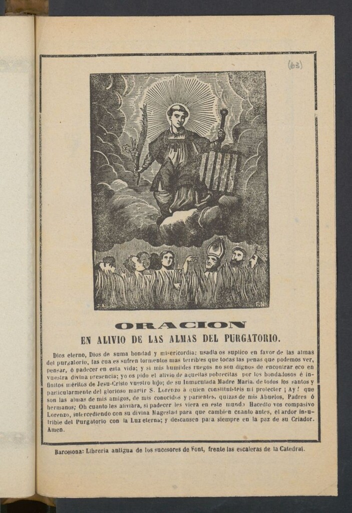 Miniatura de Oración en alivio de las almas del purgatorio