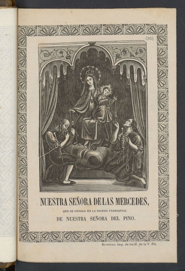 Miniatura de Nuestra señora de las Mercedes : que se venera en la iglesia parroquial de Nuestra Señora del Pino
