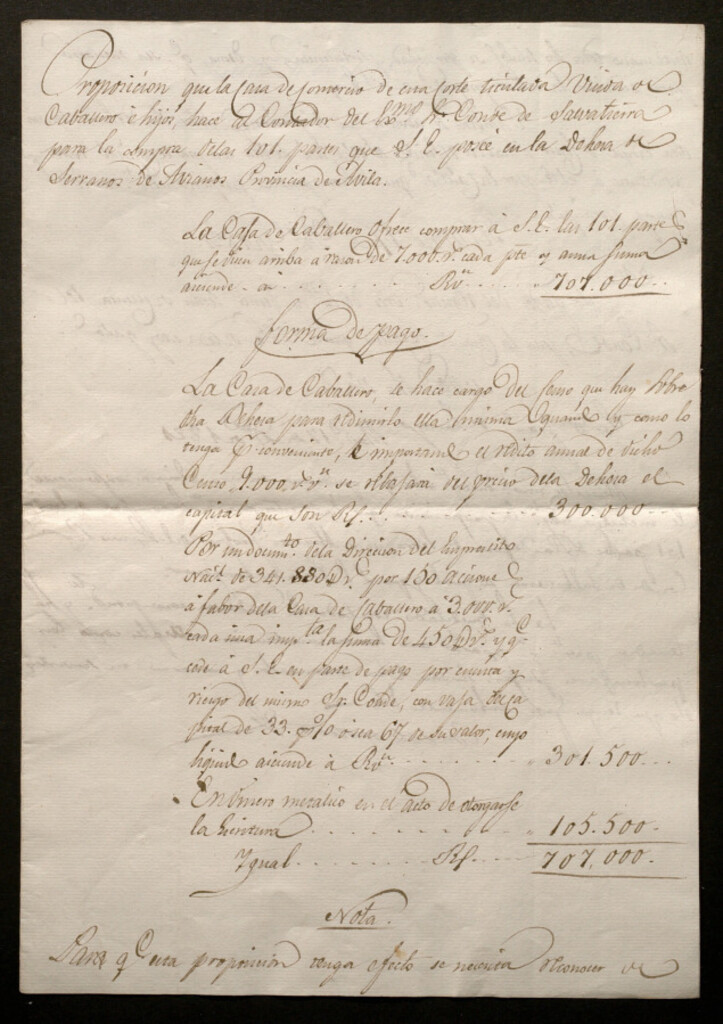 Miniatura de Habiendo conferenciado extensamente entresi los S.S. Viuda de Caballero e hijo...y Dn. Fran[cis]co Labajo Apoderado G[ene]ral del ... Conde de Salvatierra para la compra ... de la ...Dehesa Titulada de Serranos De Avianos sita en la Prov[inci]a de Ávila j