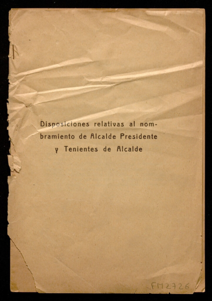 Miniatura de Disposiciones relativas al nombramiento de Alcalde Presidente y Tenientes de Alcalde