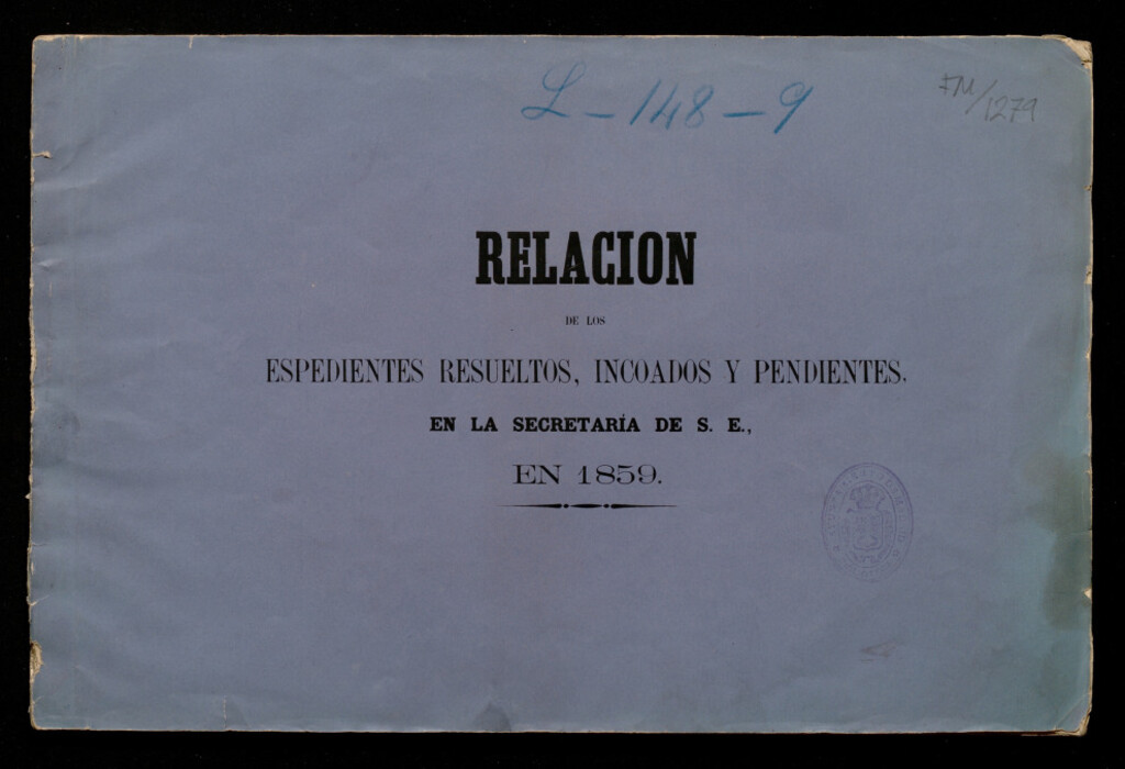 Miniatura de Relación de los espedientes (sic) resueltos e incoados en 1859 y de los que quedan en curso... en la Secretaría de Ayuntamiento Constitucional...