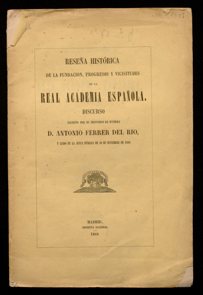 Miniatura de Reseña histórica de la Real Academia Española