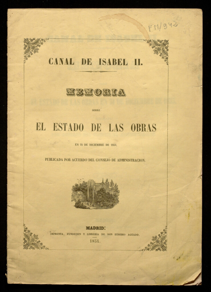 Miniatura de Memoria sobre el estado de las obras en 31 de diciembre de 1854, publicado por acuerdo del Consejo de administración