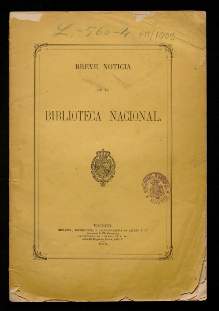 Miniatura de Breve noticia de la Biblioteca Nacional