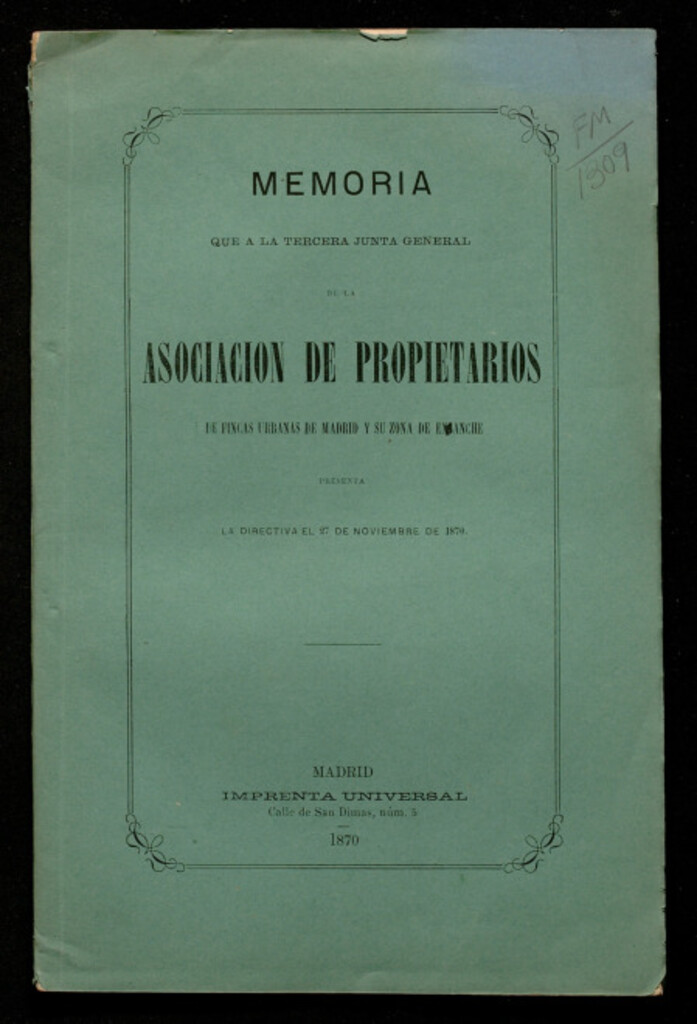 Miniatura de Memoria que a la tercera junta general... presenta la directiva el 27 de noviembre de 1870