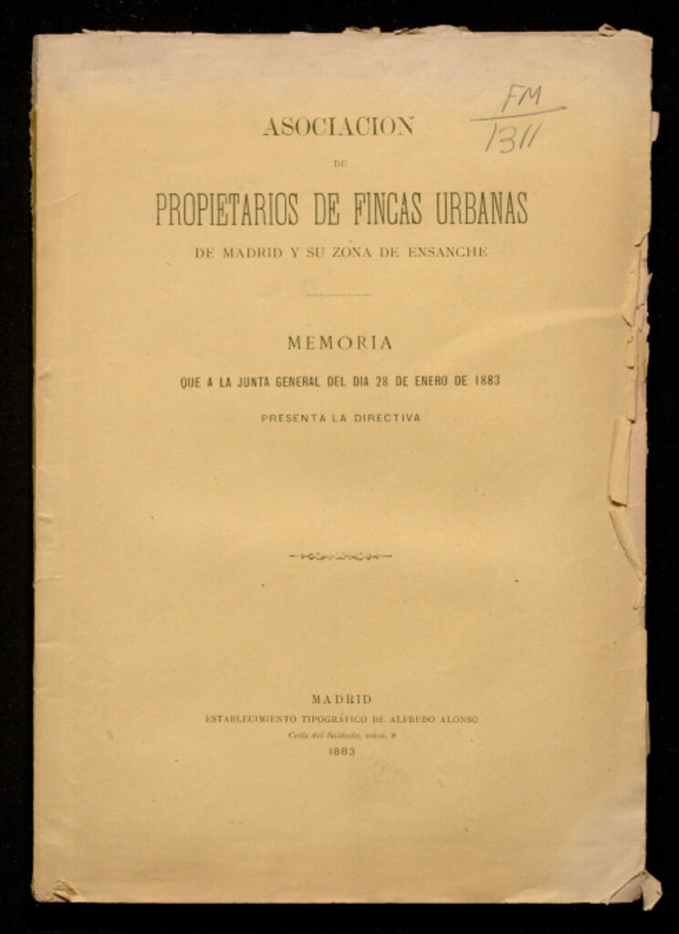 Miniatura de Memoria que a la Junta general del día 28 de enero de 1883 presenta la directiva