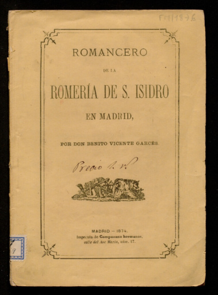 Miniatura de Romancero de la romería de San Isidro en Madrid