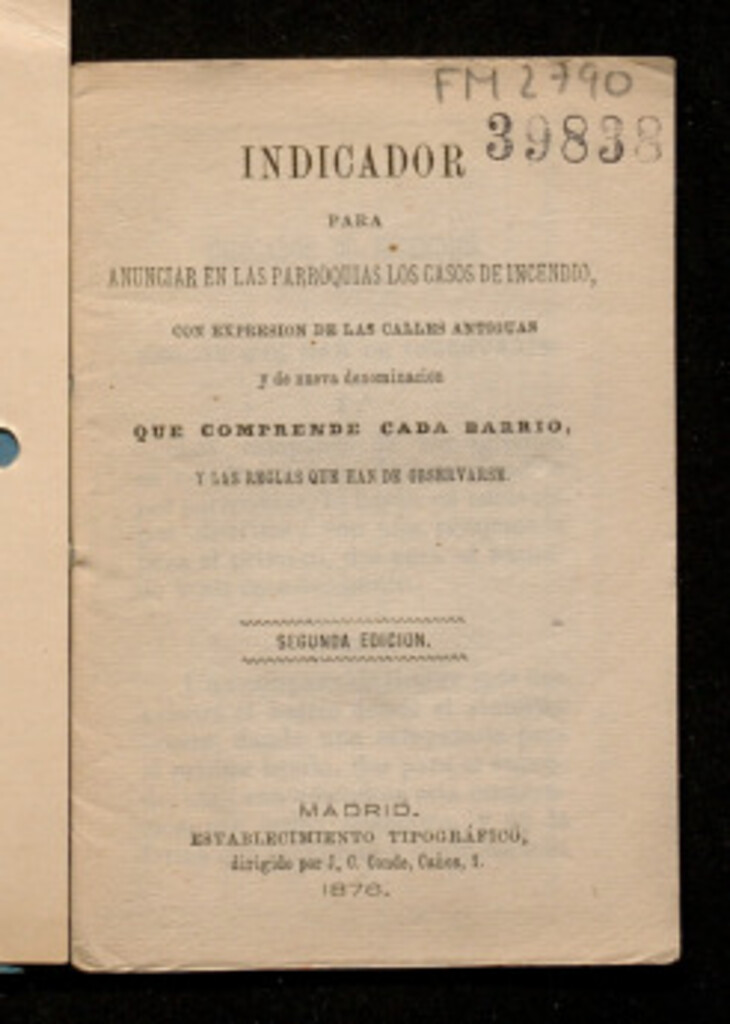 Miniatura de Indicador para anunciar en las parroquias los casos de incendio...