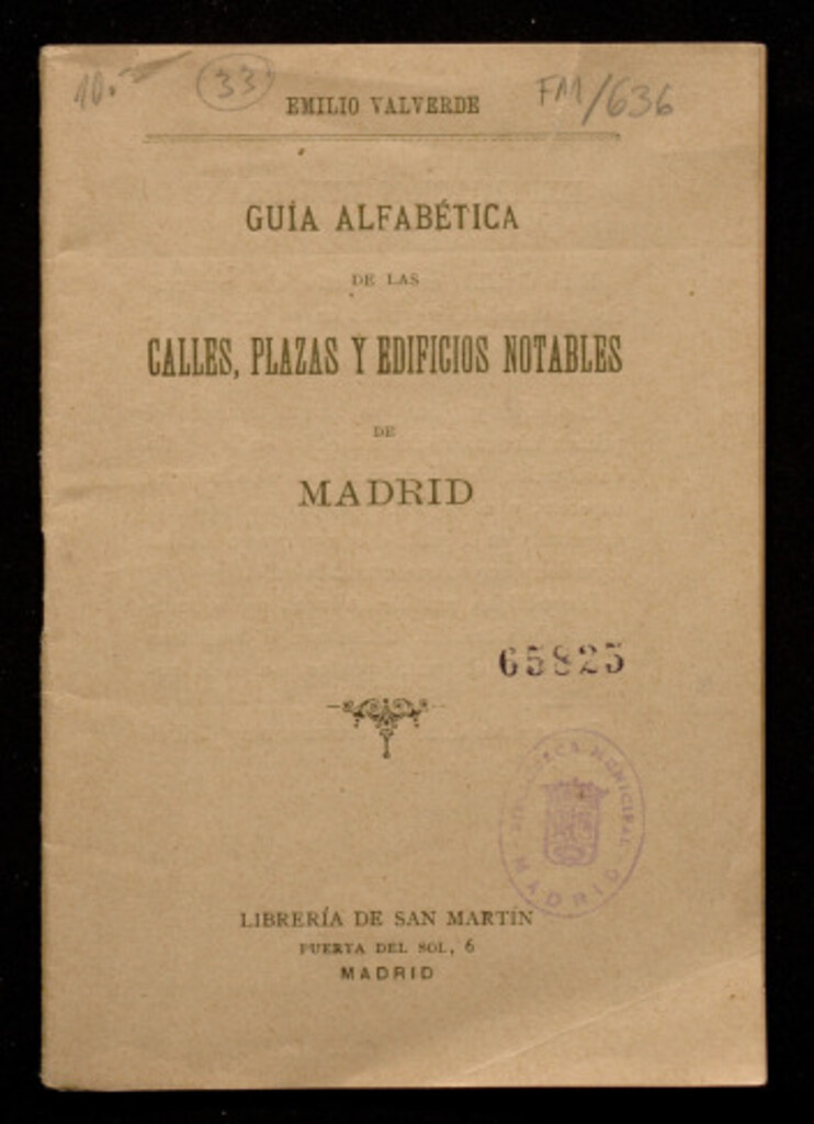 Miniatura de Guía alfabética de las calles, plazas y edificios notables de Madrid
