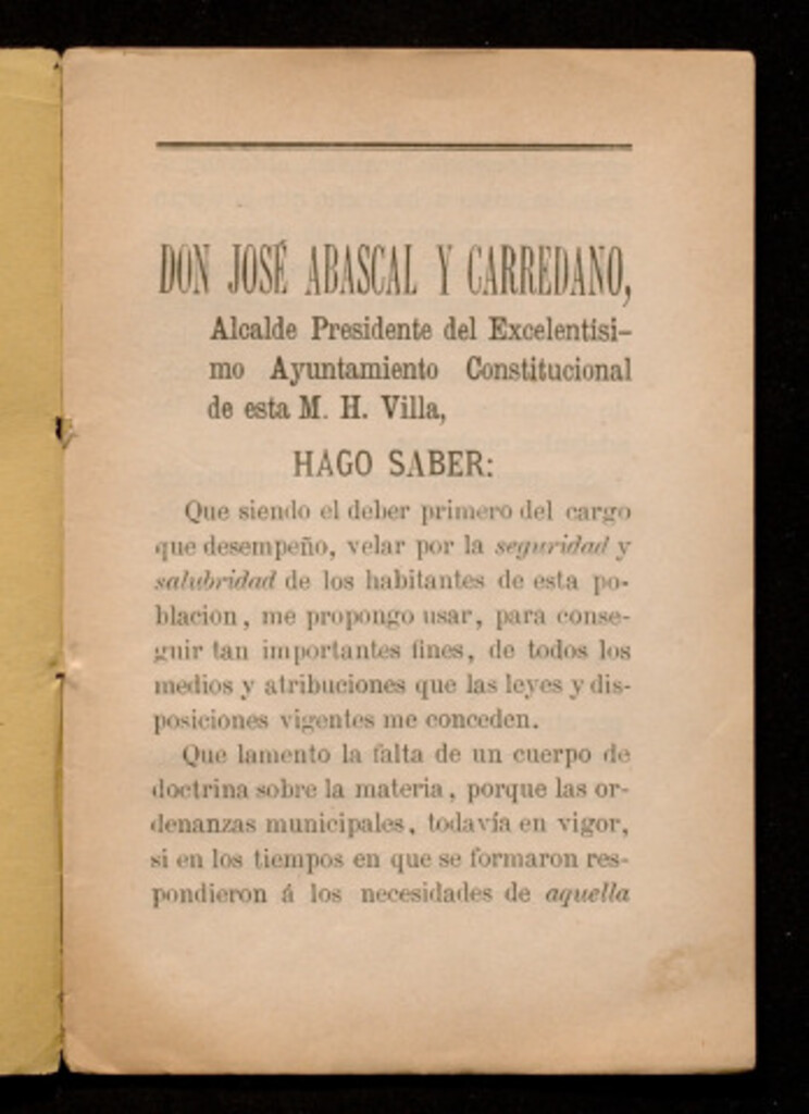 Miniatura de Bando sobre seguridad y salubridad