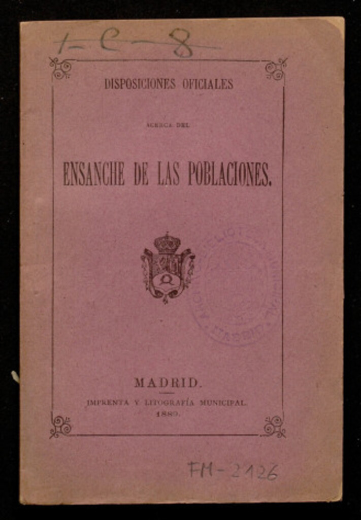 Miniatura de Disposiciones oficiales acerca del ensanche de las poblaciones