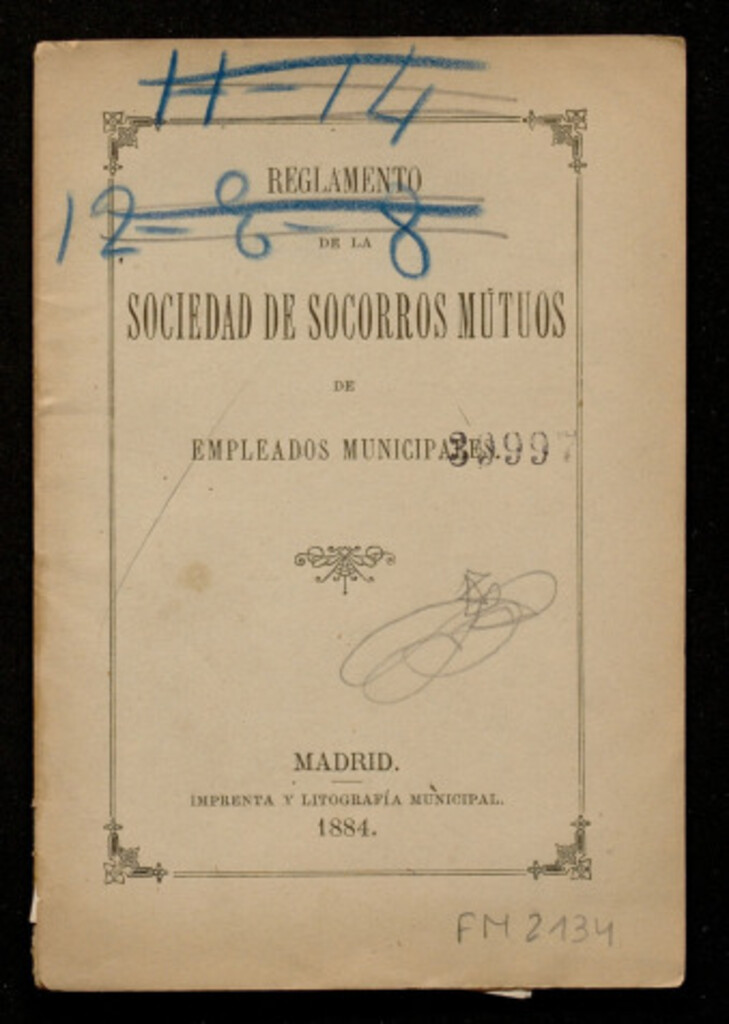 Miniatura de Reglamento reformado en la Junta general celebrada el 20 de agosto de 1890...