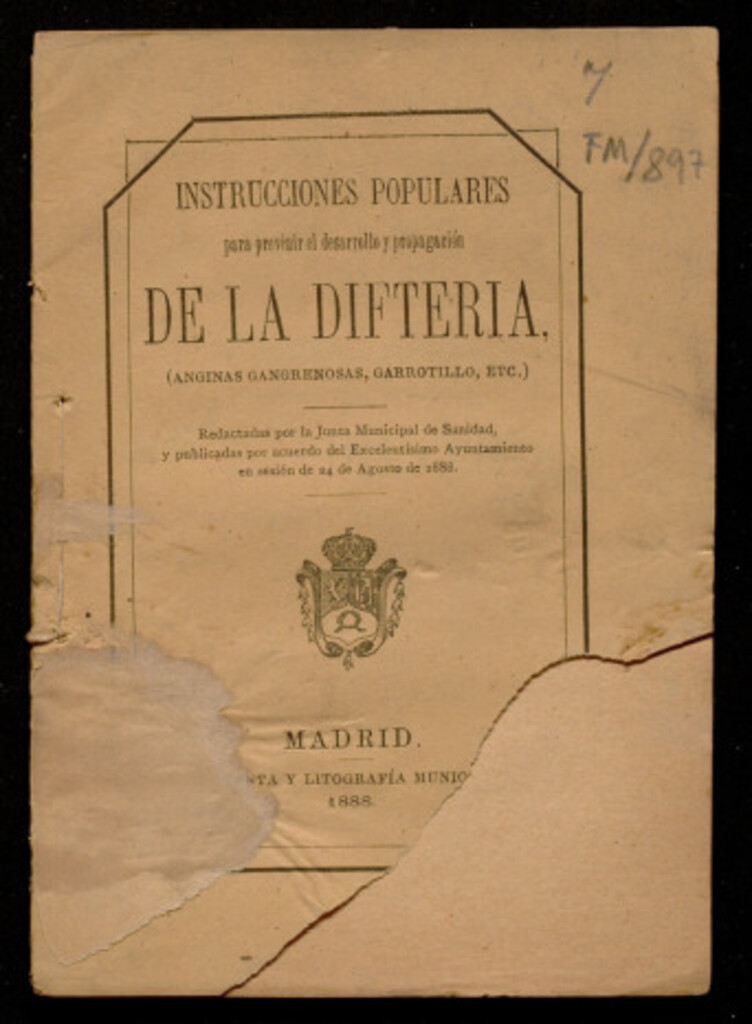 Miniatura de Instrucciones populares para prevenir el desarrollo y propagación de la difteria...