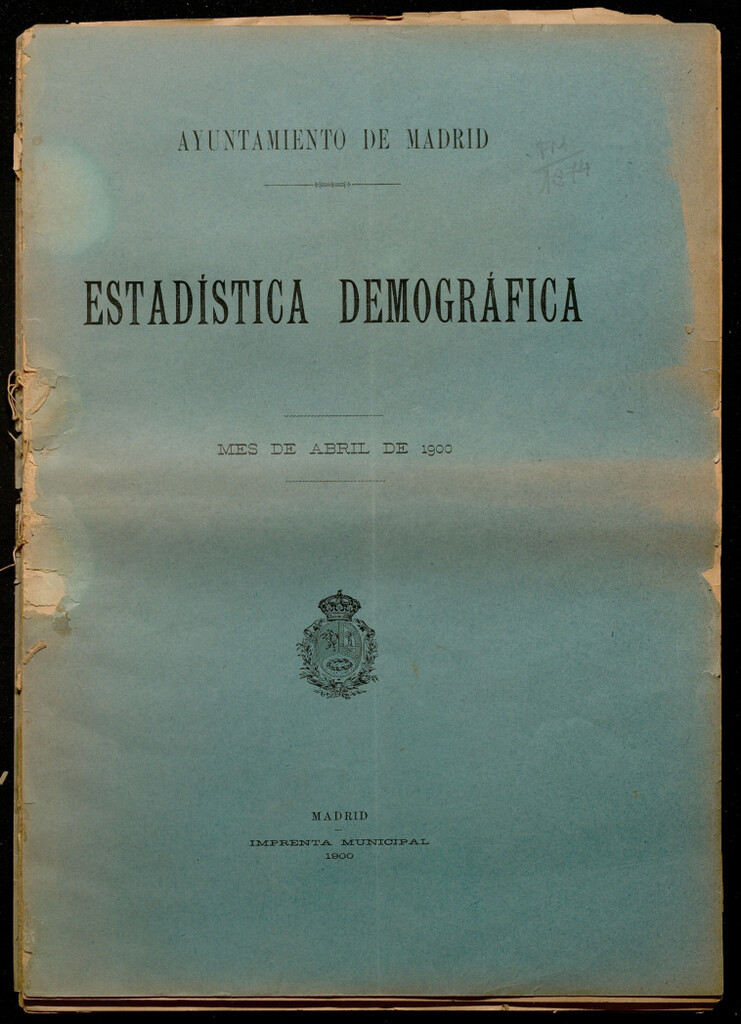 Miniatura de Estadística demográfica : mes de abril de 1900