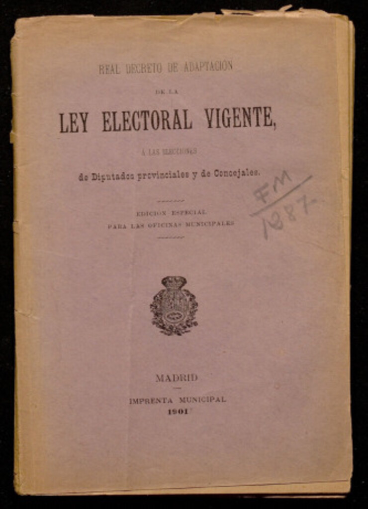 Miniatura de Real Decreto de adaptación de la Ley electoral vigente a las elecciones de Diputados provinciales y Concejales