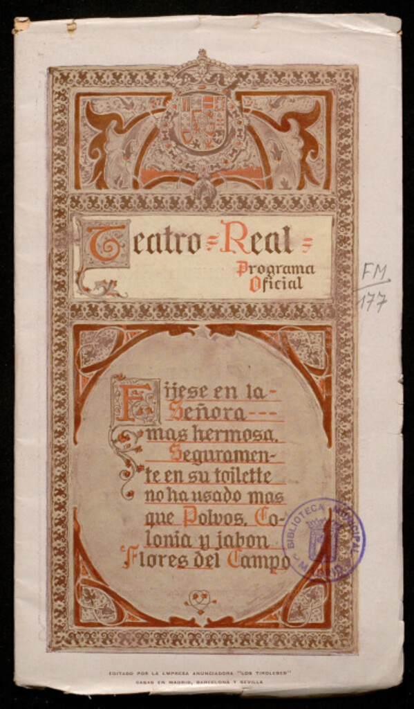 Miniatura de Parsifal : teatro real : programa oficial : 15 de diciembre de 1914