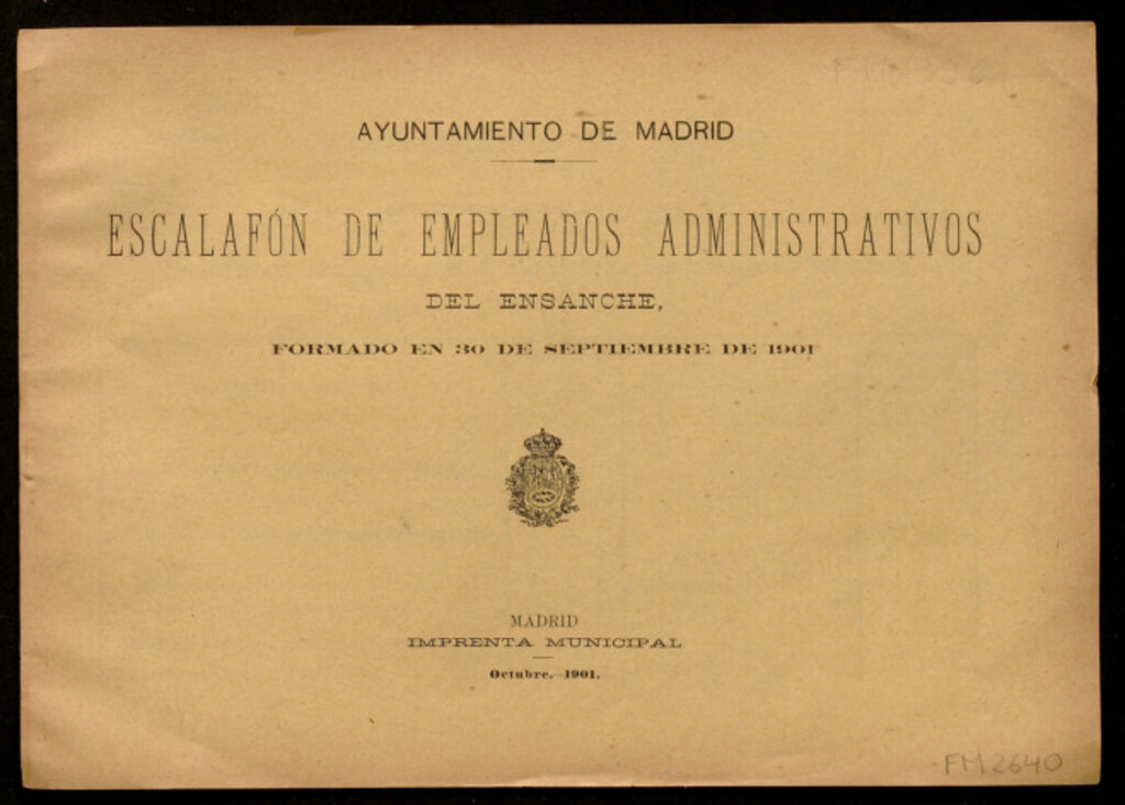 Miniatura de Escalafón de empleados administrativos del ensanche...