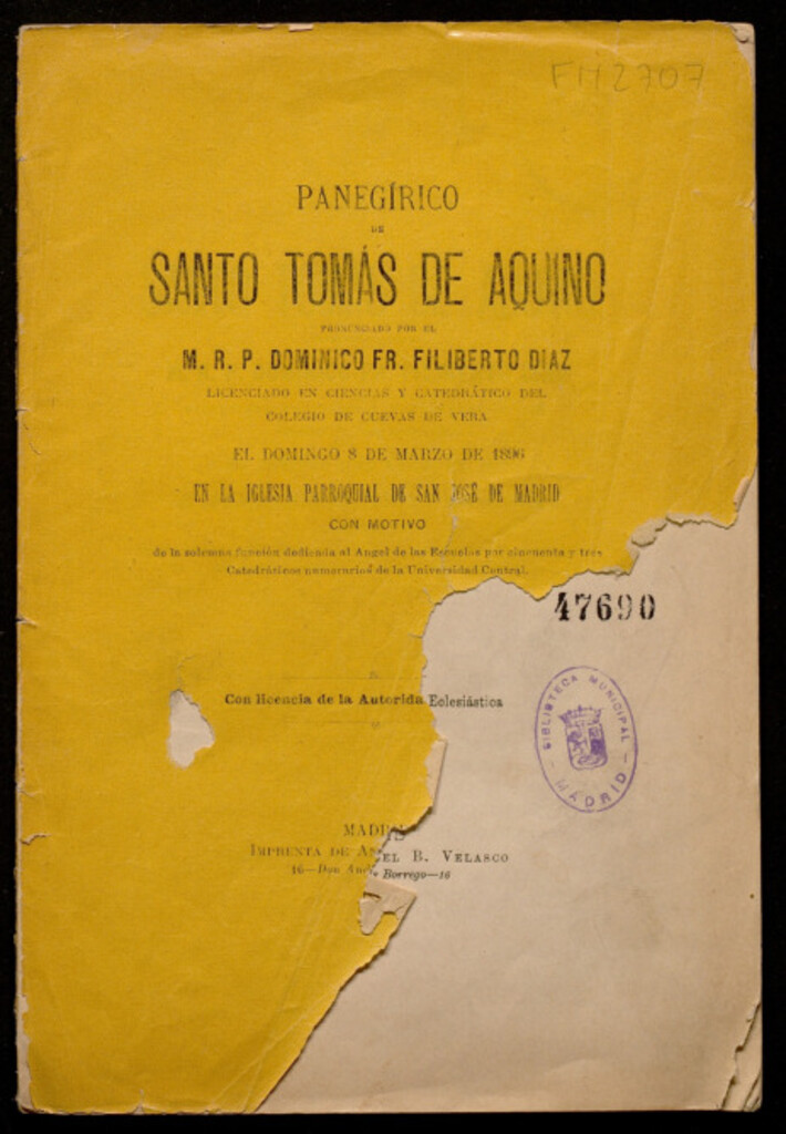 Miniatura de Panegírico de Santo Tomás de Aquino...