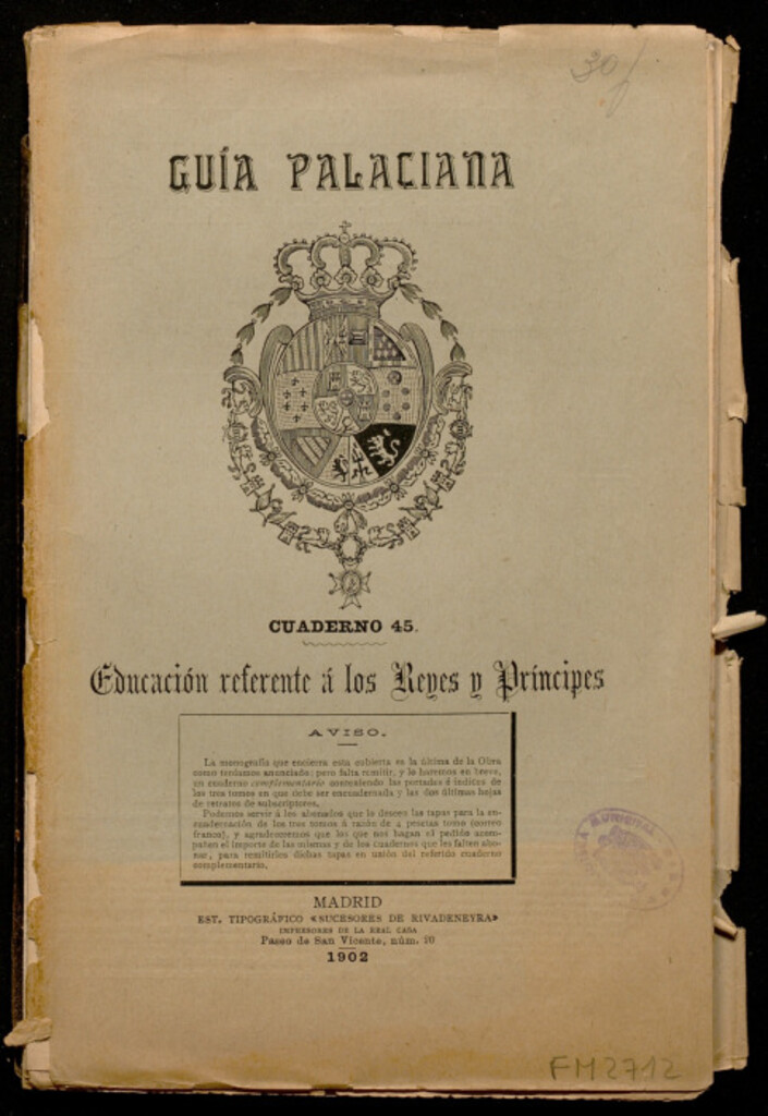 Miniatura de Guia palaciana: educación referente a reyes y principes