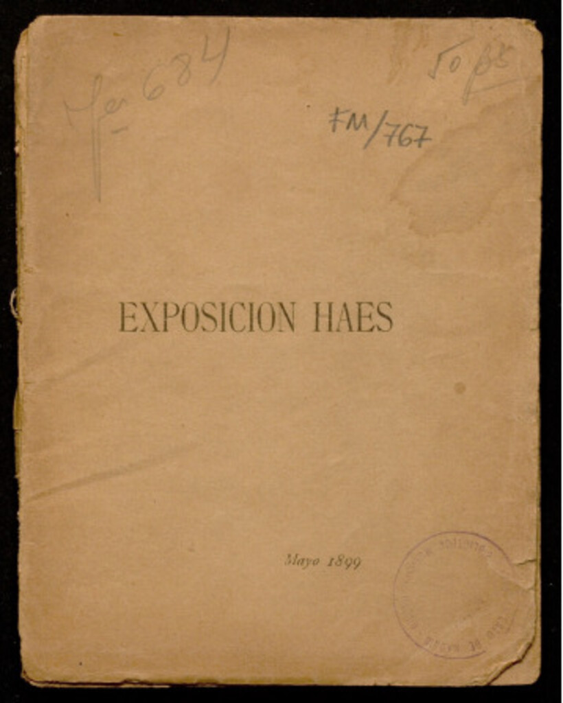 Miniatura de Exposición Haes : mayo 1899 : [catálogo]