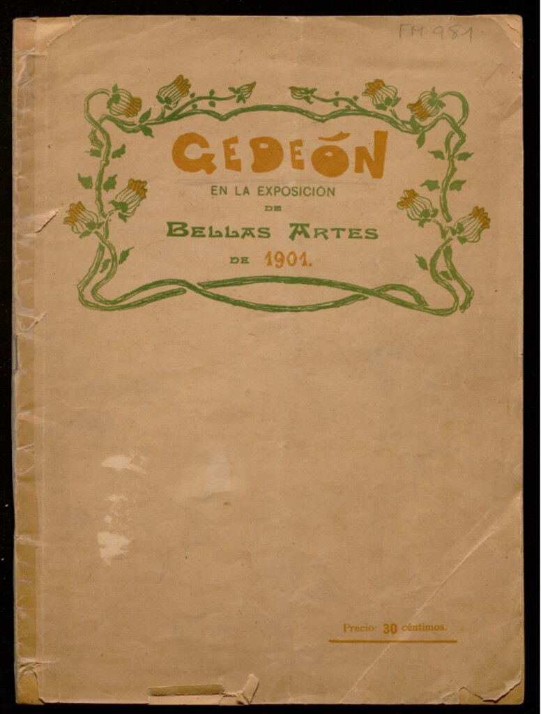 Miniatura de Gedeón en la Exposición de Bellas Artes de 1901