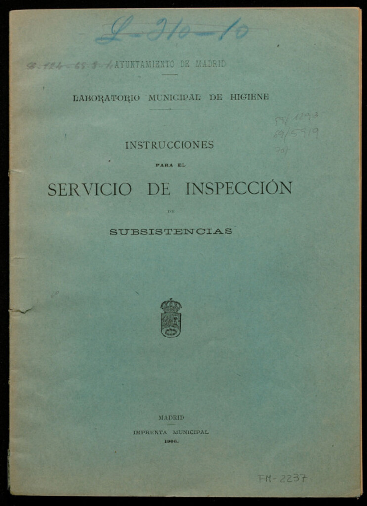 Miniatura de Instrucciones para el servicio de inspección de subsistencias