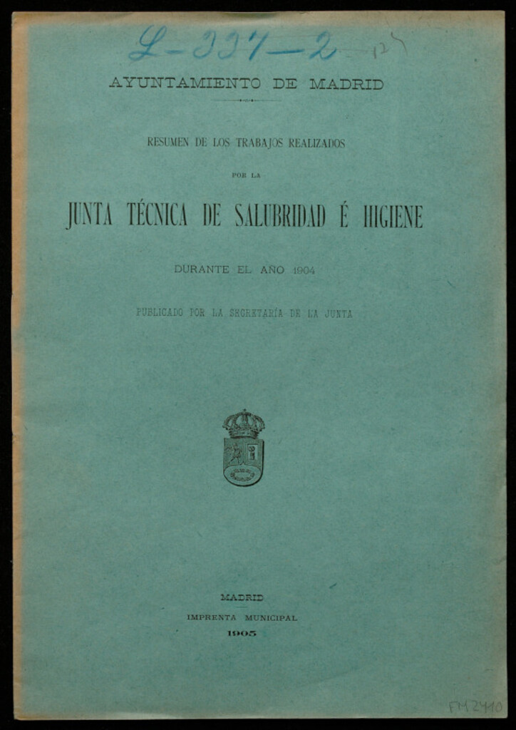 Miniatura de Resumen de los trabajos realizados por la junta técnica de salubridad é higiene durante el año 1904...