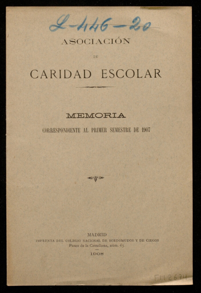 Miniatura de Memoria correspondiente al primer semestre de 1907