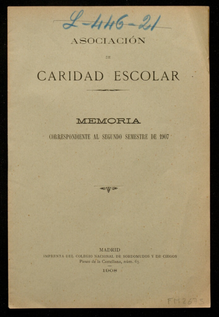 Miniatura de Memoria correspondiente al segundo semestre de 1907