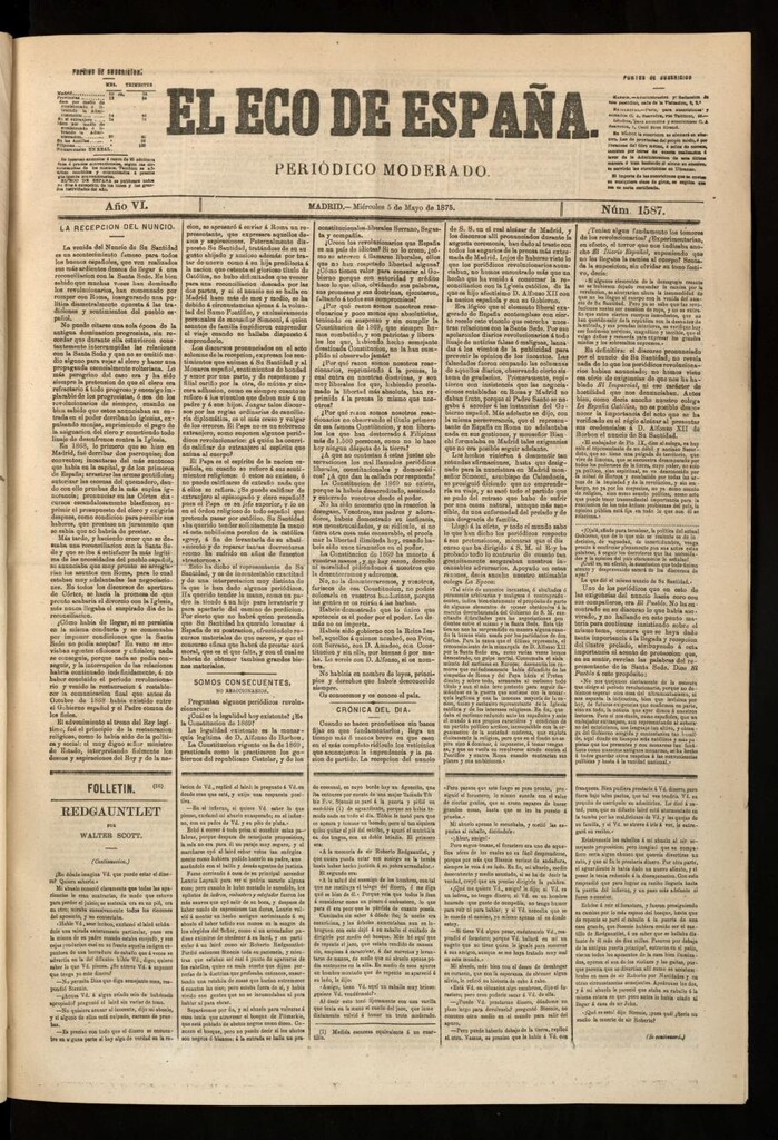 Miniatura de El Eco de España del 5 de mayo de 1875
