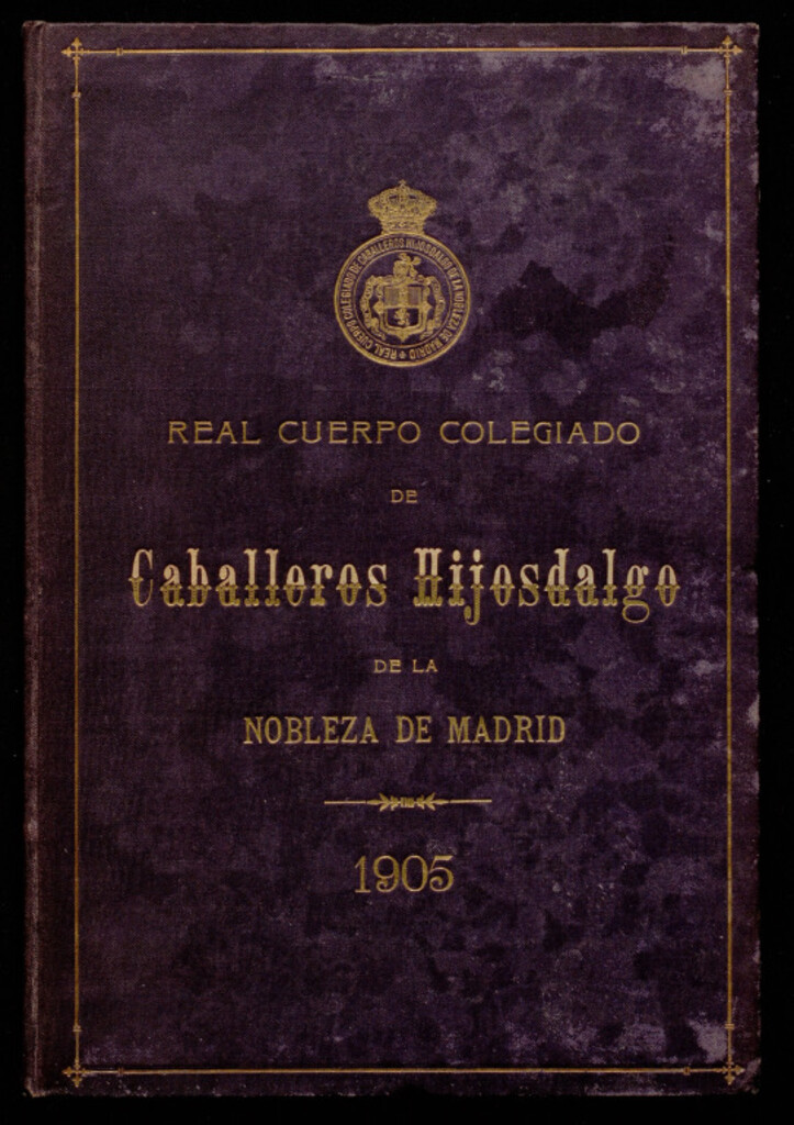 Miniatura de Real Cuerpo Colegiado de Caballeros Hijosdalgo de la Nobleza de Madrid: exposición elevada al S.M. el Rey Don Alfonso XIII en 15 de julio de 1904