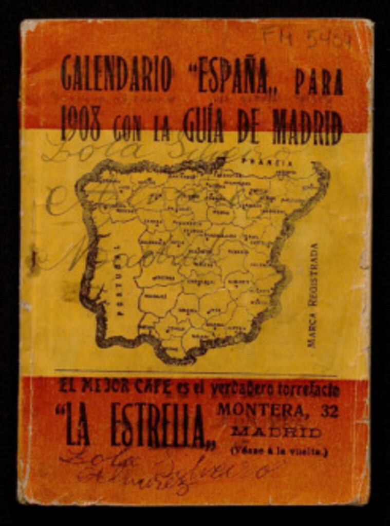 Miniatura de Calendario España para 1908 con la guía de Madrid : arreglado para toda España