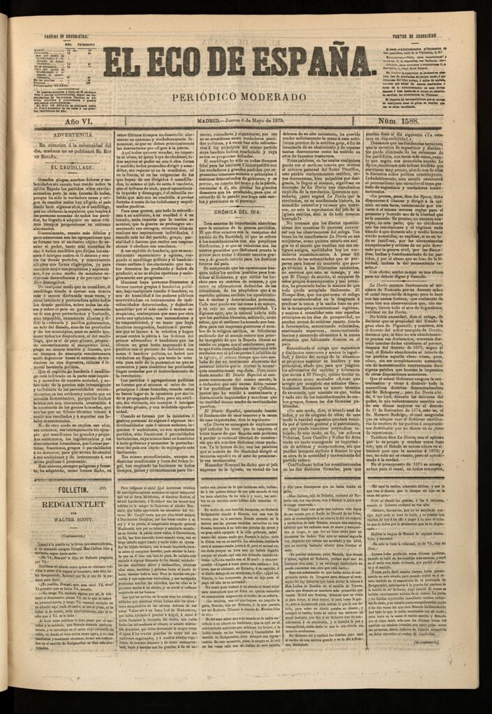Miniatura de El Eco de España del 6 de mayo de 1875
