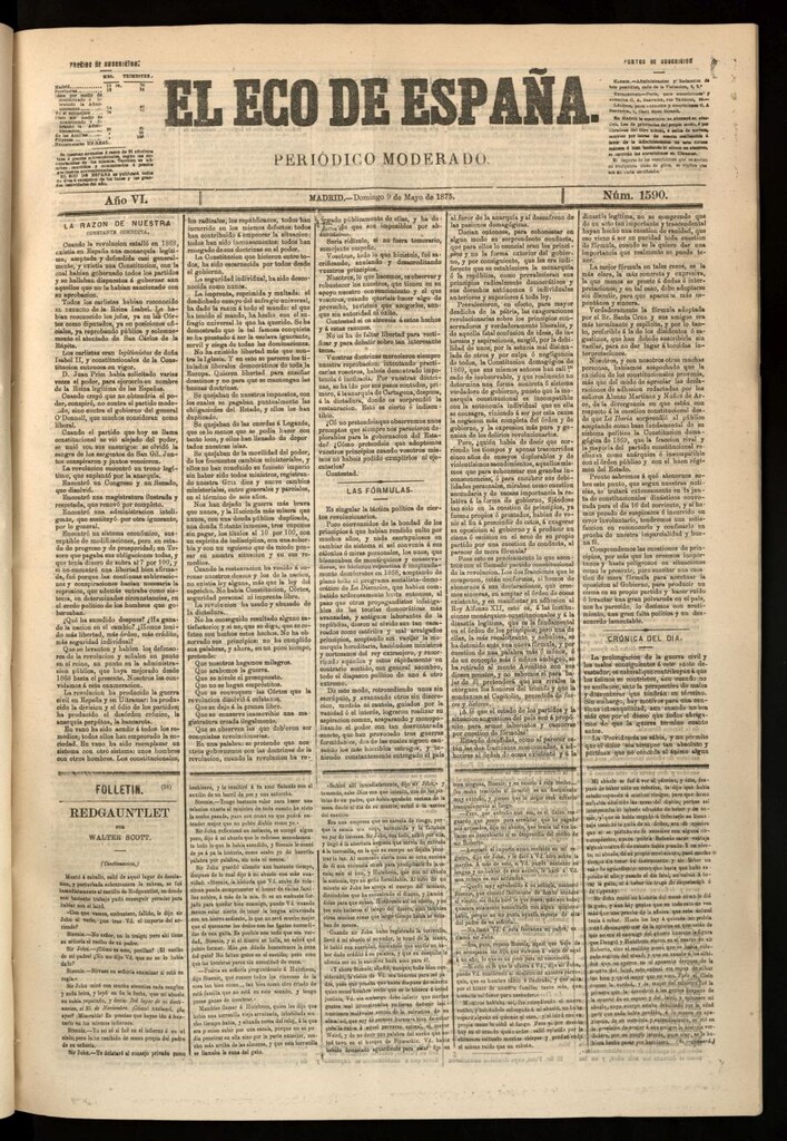 Miniatura de El Eco de España del 9 de mayo de 1875